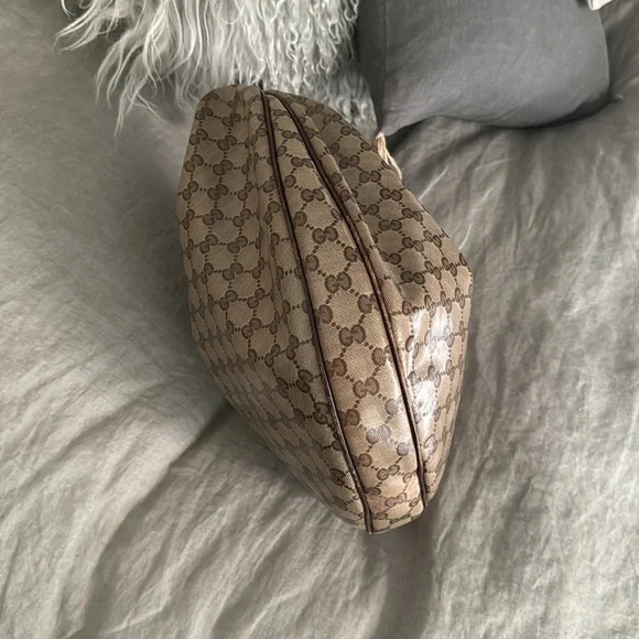 Gucci Brown Monogram Canvas Hobo Bag - Picture 7 of 15